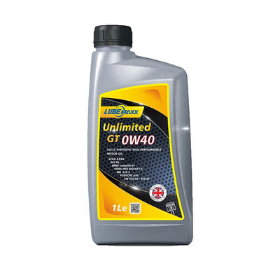 Lubemaxx Unlimited GT SAE 0W-40 Passenger Car Oils ACEA A3/B4 standard