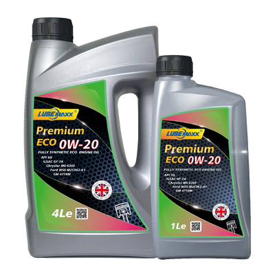 Passenger Car Engine Oil suitable for gasoline engines meeting ECO 0W-20 API SQ ILSAC GF7A and other current performance specifications