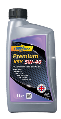 Passenger Car Engine Oil KSY 5W40 fully synthetic offering excellent protection against wear rust corrosion and keeping engine components clean