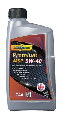 Passenger Car Engine Oil MSP 5W-40 designed to meet API SP ACEA C3 and VW standards for performance in modern petrol and diesel passenger cars