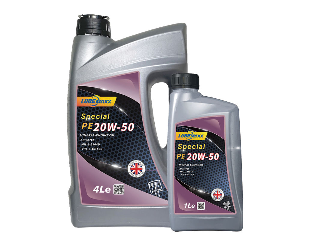 PE 20W-50 Mineral Motor Oil For Reduced Corrosion And Sludge