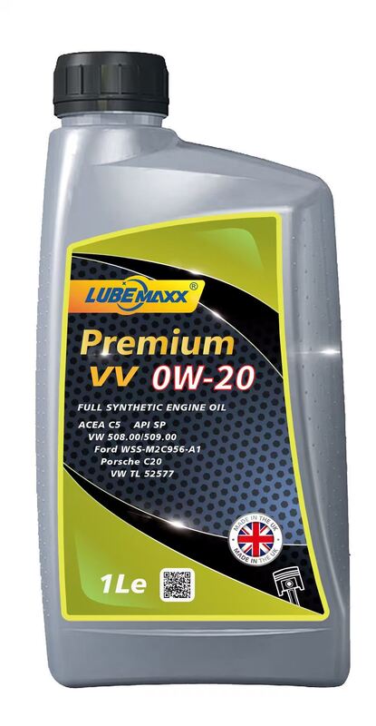 Passenger Car Engine Oil VV 0W-20 Fully Synthetic Low Viscosity Motor Oil for Excellent Cold Start Behavior and Fuel Economy